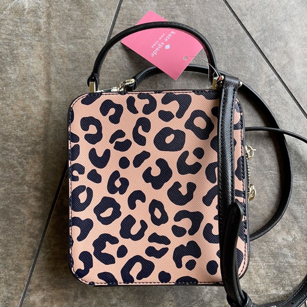Kate Spade daisy graphic leopard vanity crossbody - Picture 9 of 16